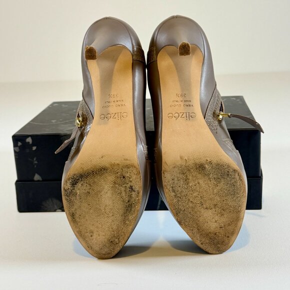 Elizee Taupe Beige Deia Side-Zip Platform Bootie - Picture 11 of 11